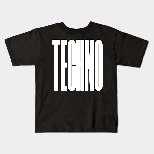 techno logo Kids T-Shirt by lkn